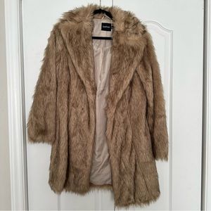 Boohoo Faux Fur Coat US 4